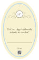 Tranquil Text Oval Bath Body Favor Tag